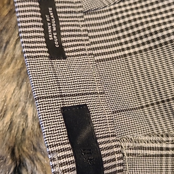H&M Women's Black and Gray Plaid Skinny Fit Pants Size US 30R - Picture 5 of 6